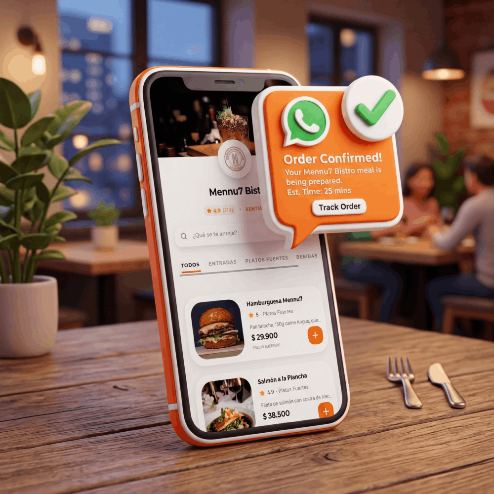 Mennu7 - Menú Digital Inteligente y Gestión de Pedidos WhatsApp